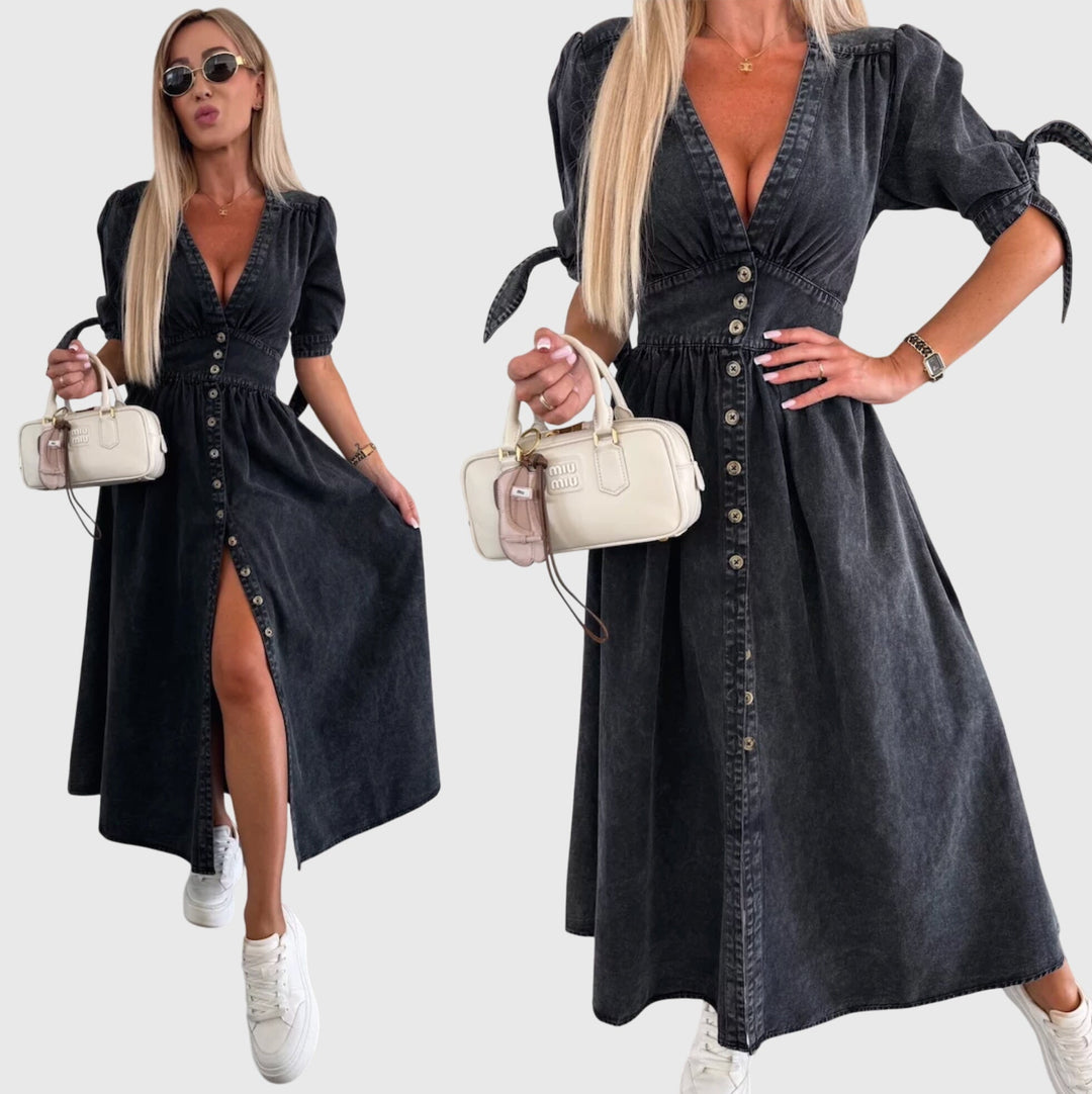 Sophia™ | Robe en Jean Élégante
