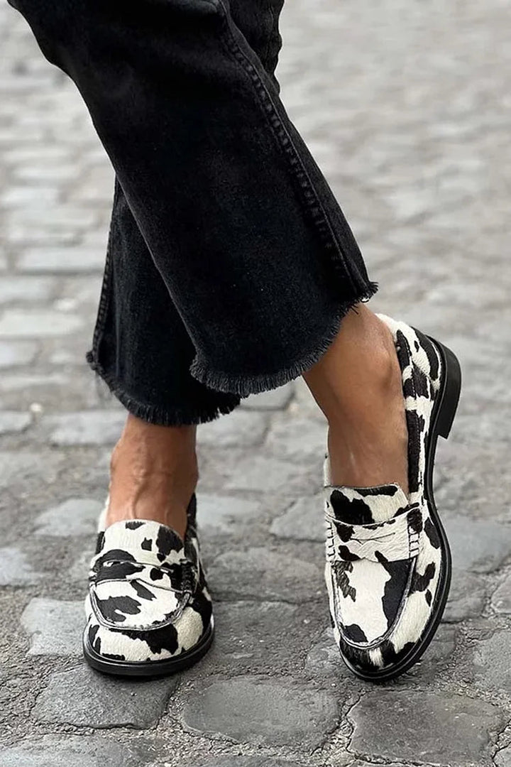 Jordana™ | Mocassins à motif vache