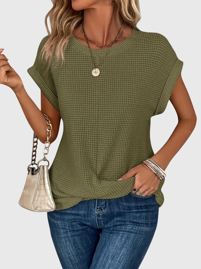 Isa™ | Blouse Élégante à Col Rond