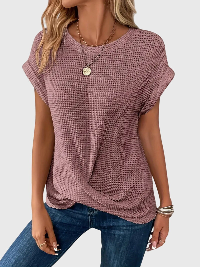 Isa™ | Blouse Élégante à Col Rond