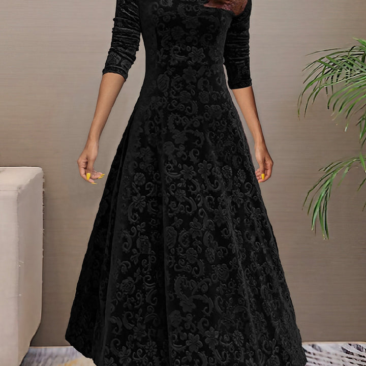 Denise | Robe d'Élégance en Velours de Fête