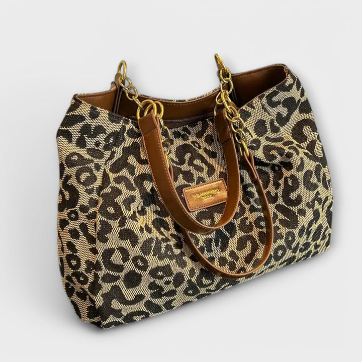 Olivia - Sac en toile léopard