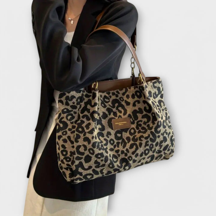 Olivia - Sac en toile léopard