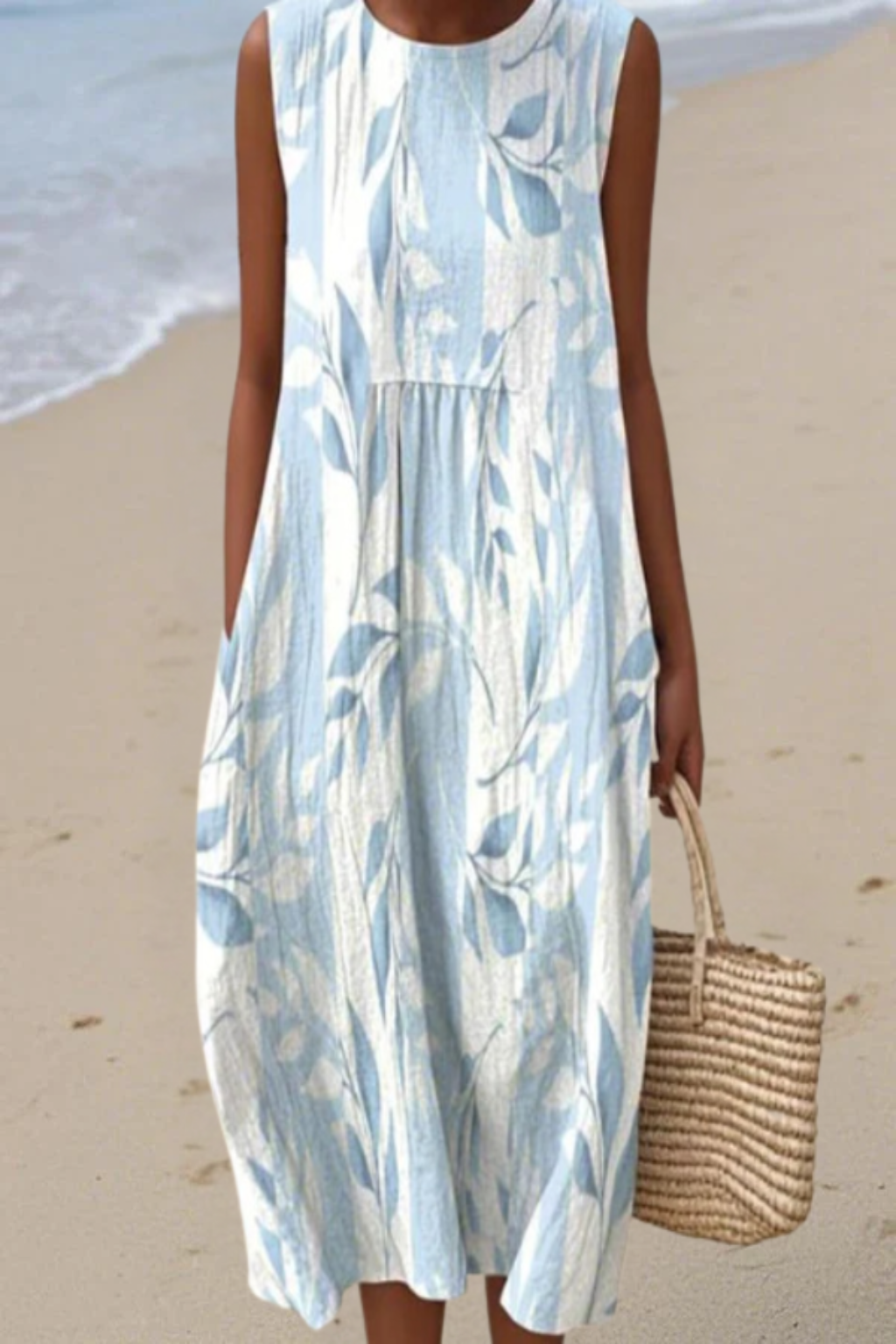 Joy | Robe Midi Feuillée