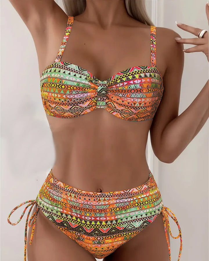 Jada | Ensemble de bikini sexy à imprimé ethnique
