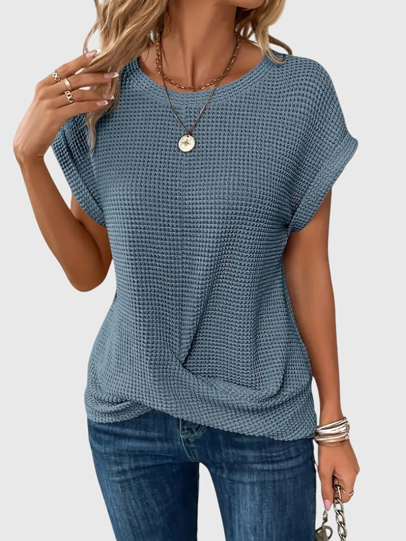 Isa™ | Blouse Élégante à Col Rond