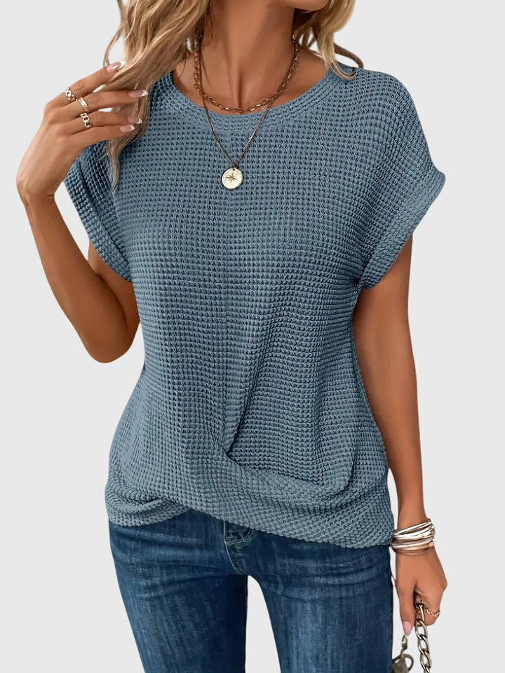 Isa™ | Blouse Élégante à Col Rond