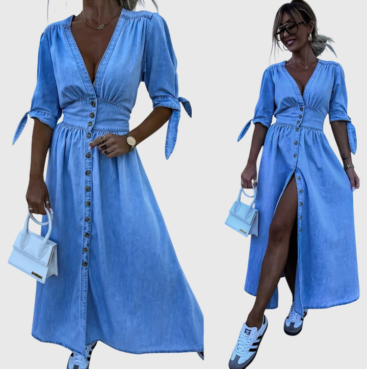 Sophia™ | Robe en Jean Élégante