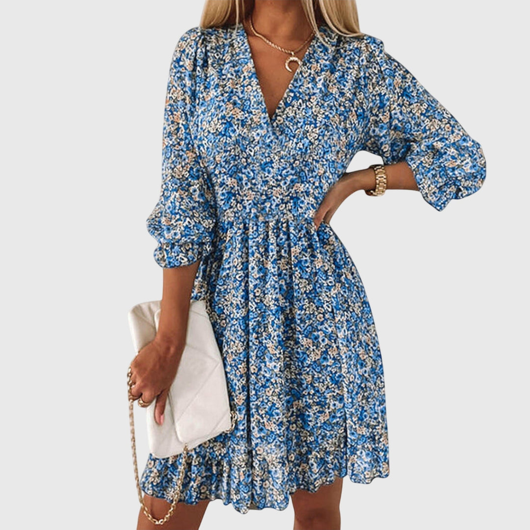 Elisa™ | Robe à Manches Bouffantes Florales