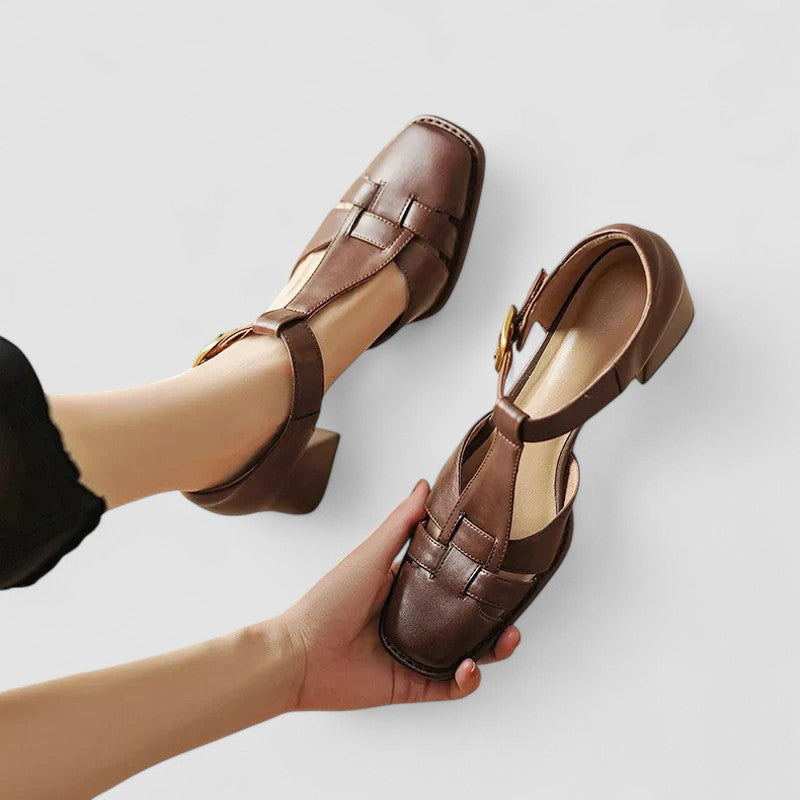 Elyxiana | Talons blocs T-strap orthopédiques