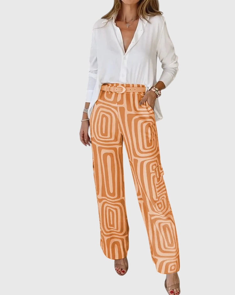 Emilia™ | Pantalons Stylés + Blouse & Ceinture Offertes
