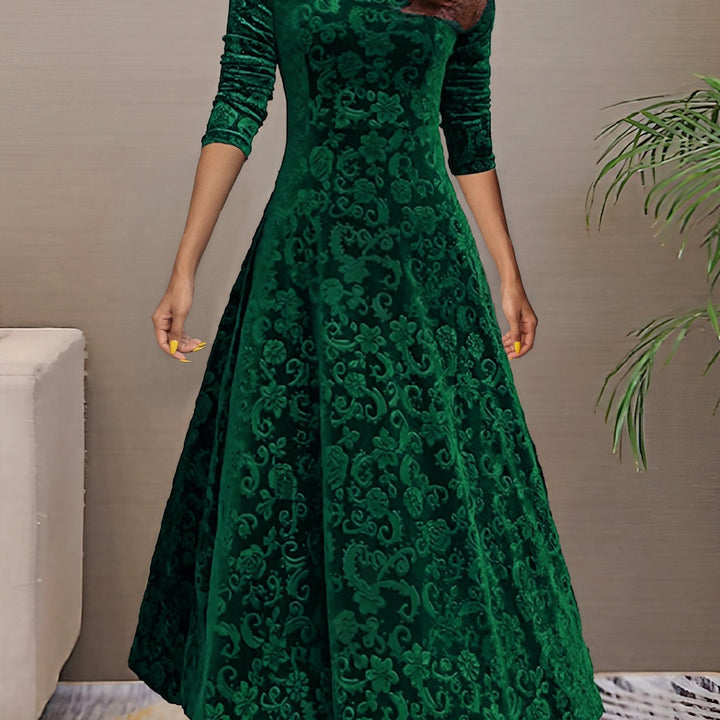 Denise | Robe d'Élégance en Velours de Fête