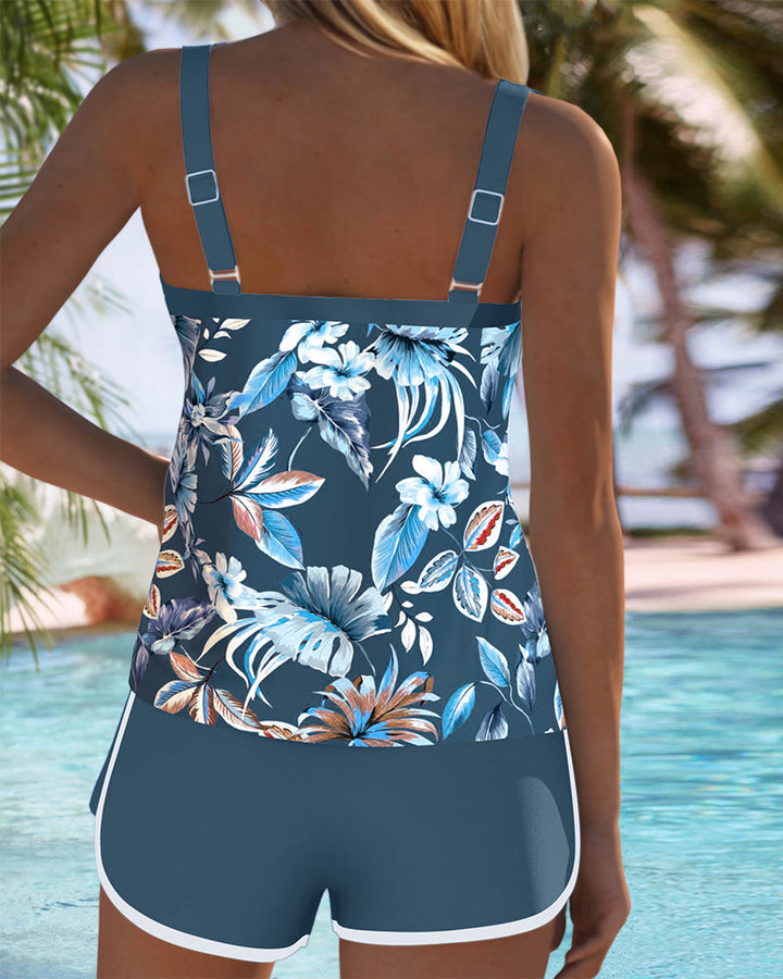 Imke | Tankini imprimé sans manches à encolure en U
