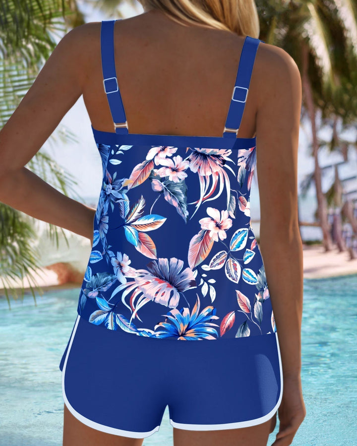 Imke | Tankini Imprimé Sans Manches à Encolure U