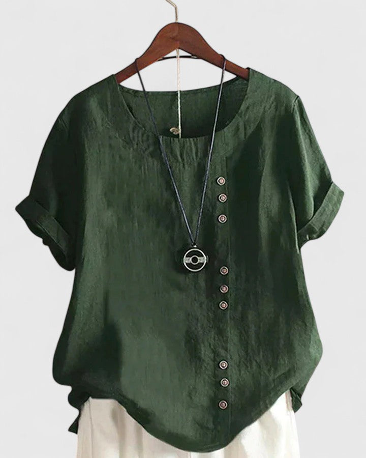 Elisavie | Blouse Confortable à Manches Courtes