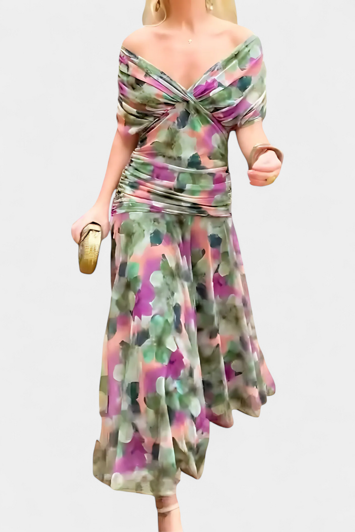Robe Longue Florale Alondra™ avec Décolleté en V