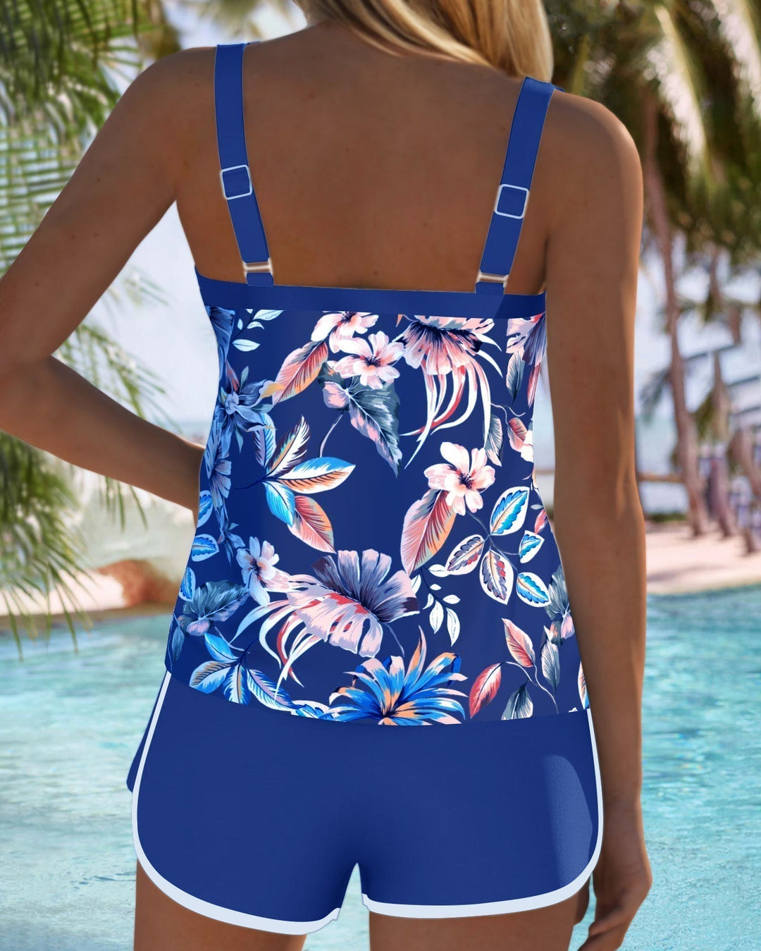 Imke | Tankini imprimé sans manches à encolure en U
