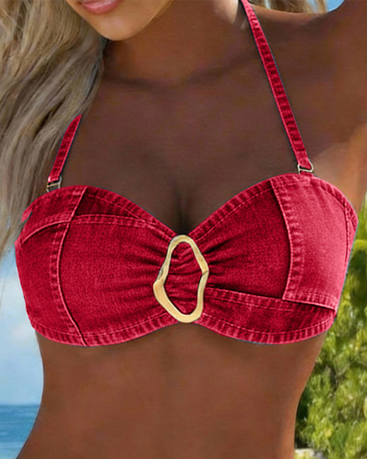 Patricia | Bikini à Bretelles en Métal Deux Pièces