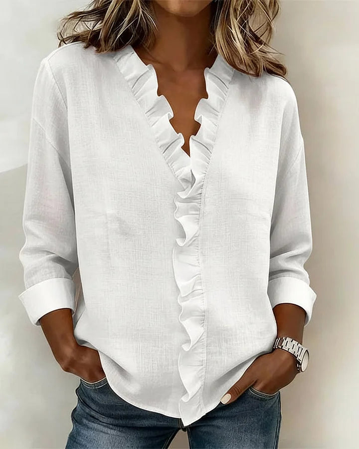 Indie | Blouse avec Volants et Manches Longues