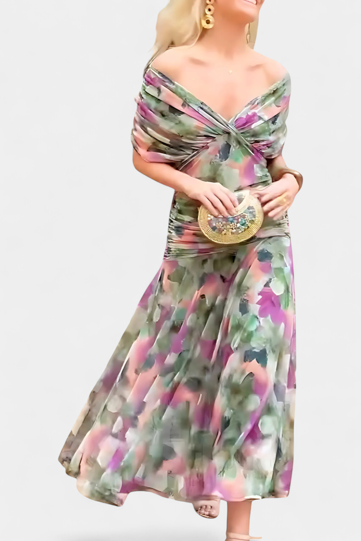 Robe Longue Florale Alondra™ avec Décolleté en V