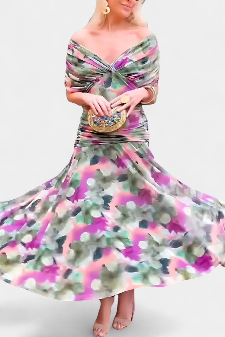 Robe Longue Florale Alondra™ avec Décolleté en V