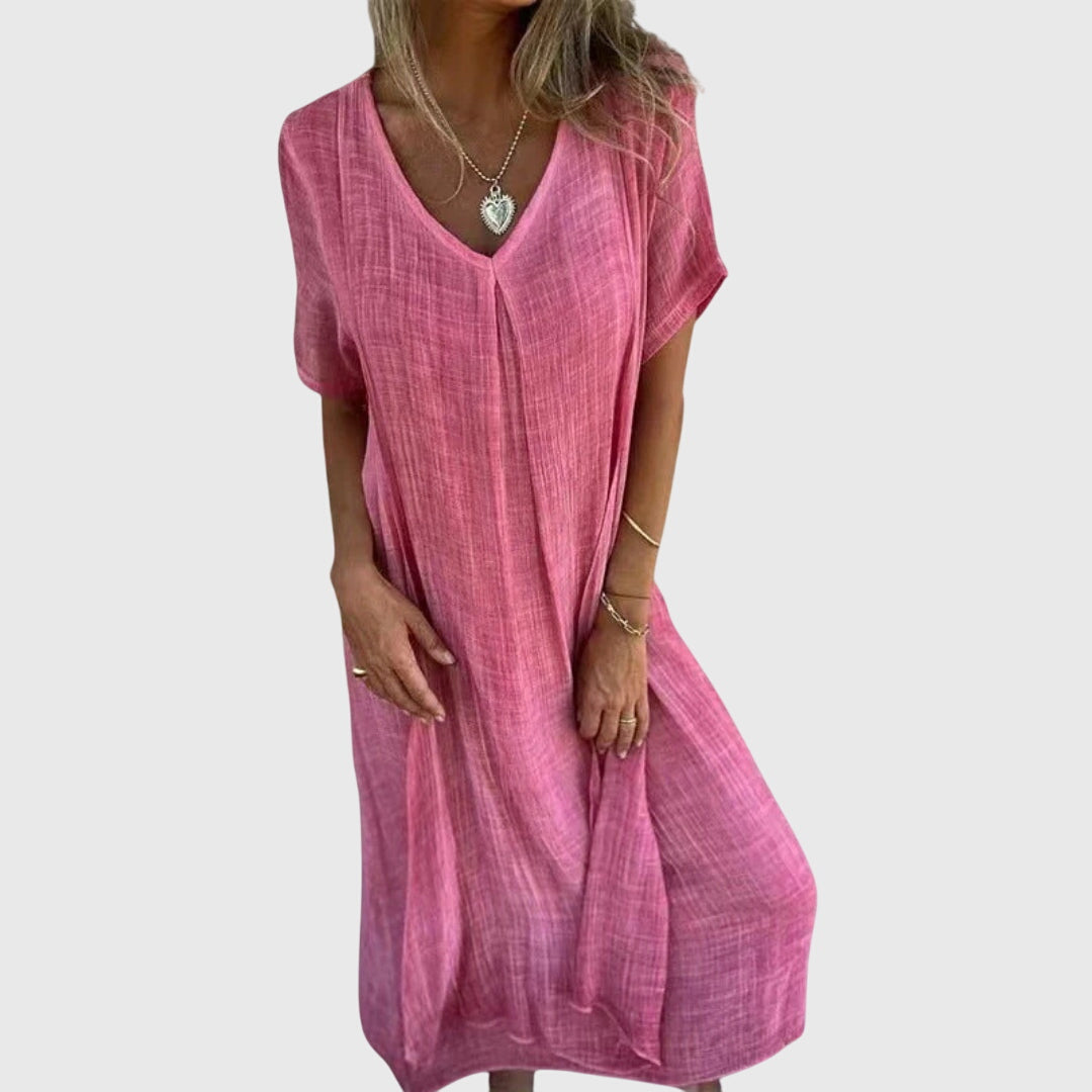 Fiona™ – Robe V-Neck Légère et Élégante