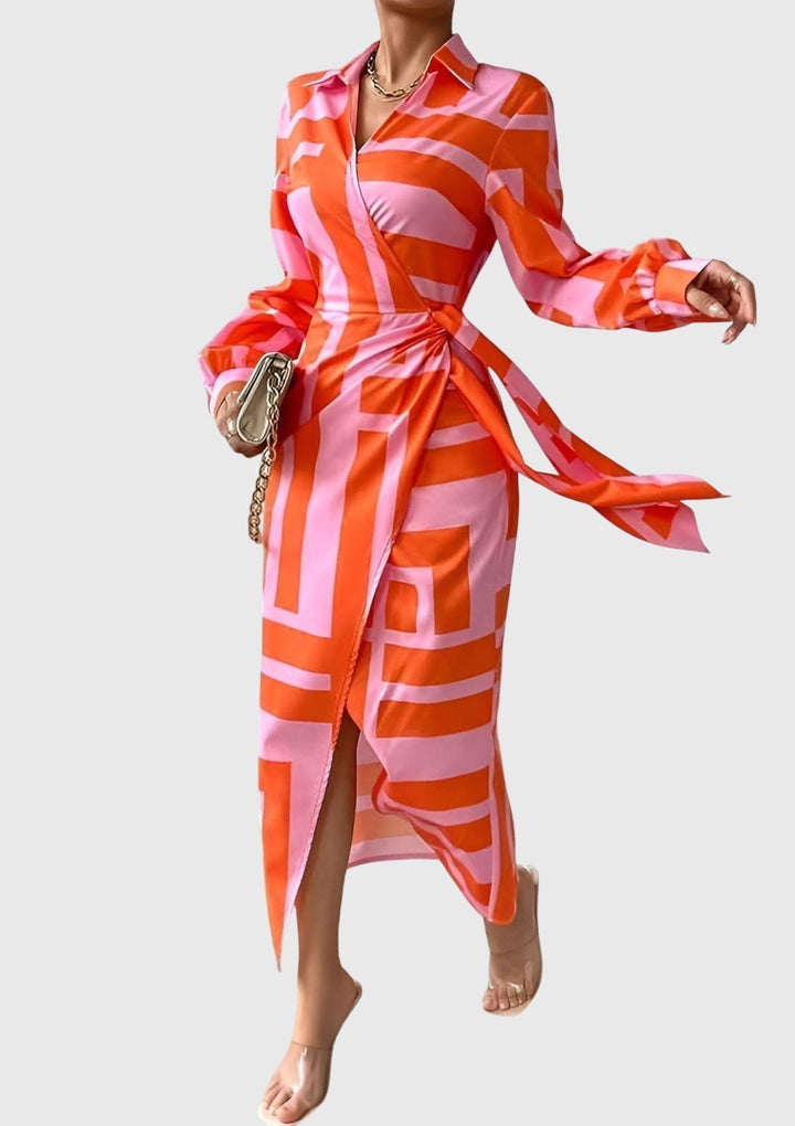 Everly™ | Robe Wrap Élégante avec Imprimé