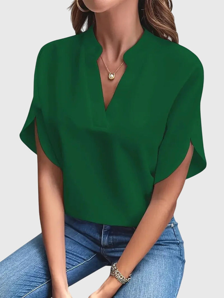 Beatrix™ | Chemise V-Neck Douce et Élégante