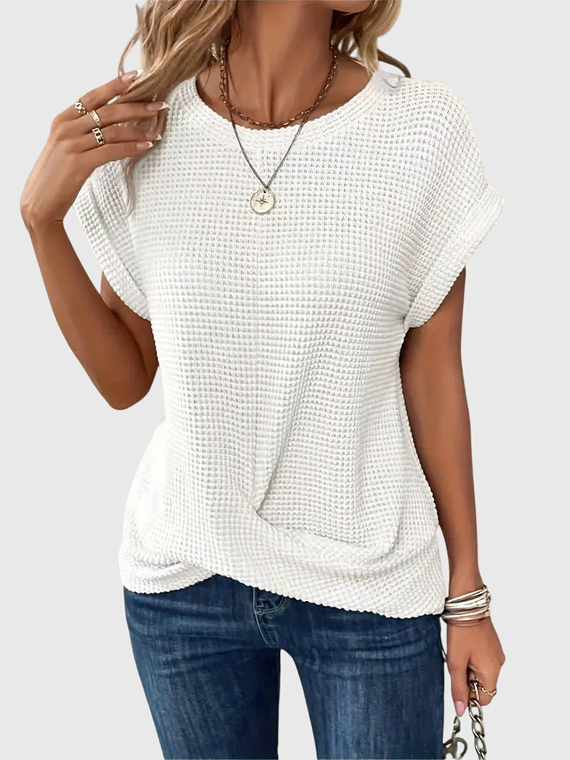 Isa™ | Blouse Élégante à Col Rond