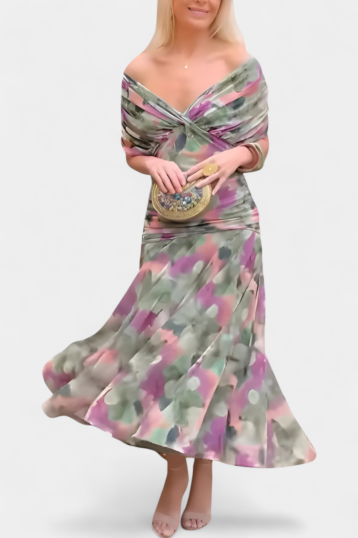 Robe Longue Florale Alondra™ avec Décolleté en V