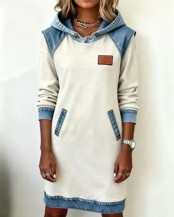 Lunariae – Robe Sweat à Capuche Décontractée