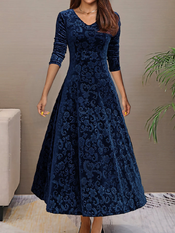 Denise | Robe d'Élégance en Velours de Fête