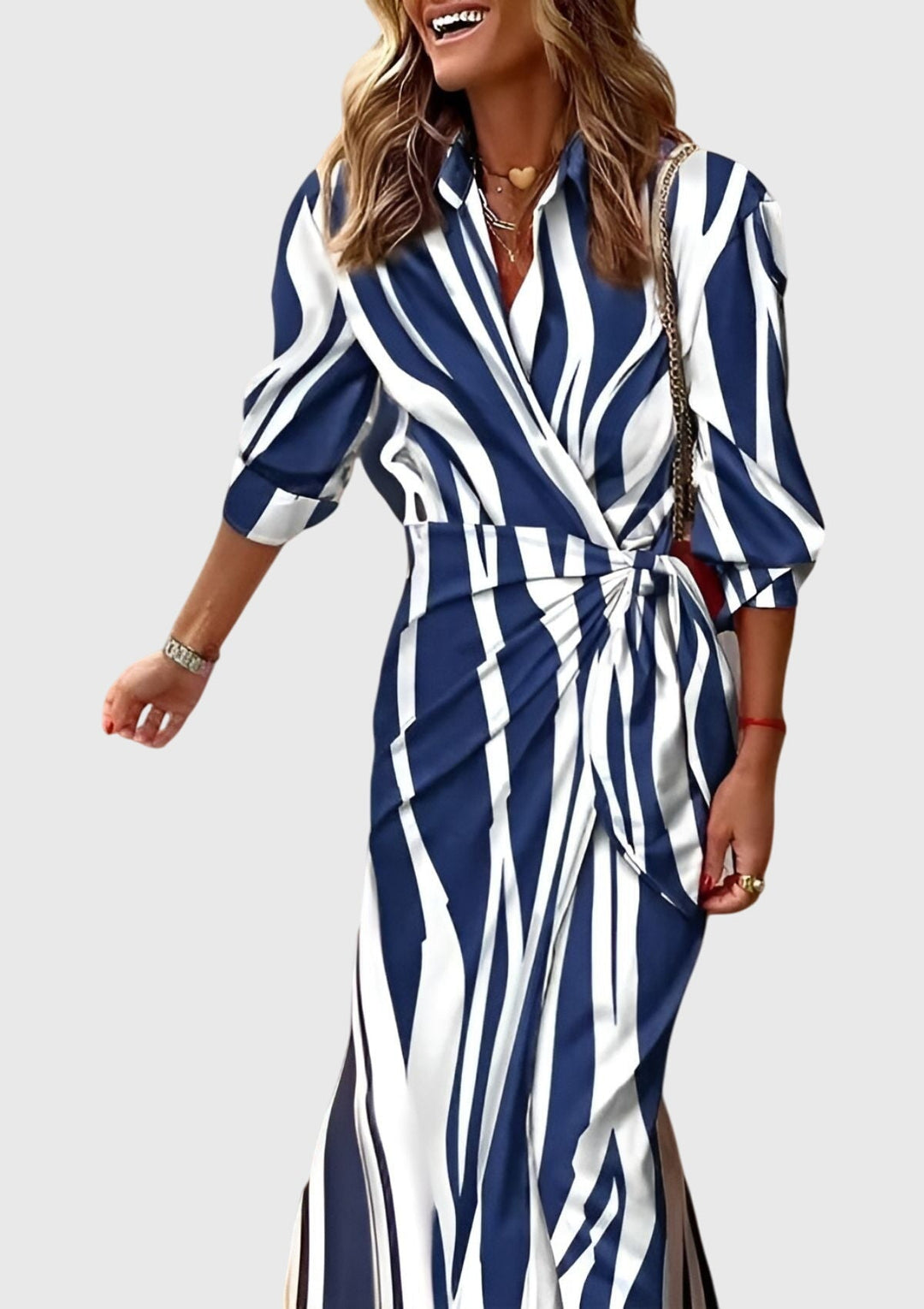 Everly™ | Robe Wrap Élégante avec Imprimé