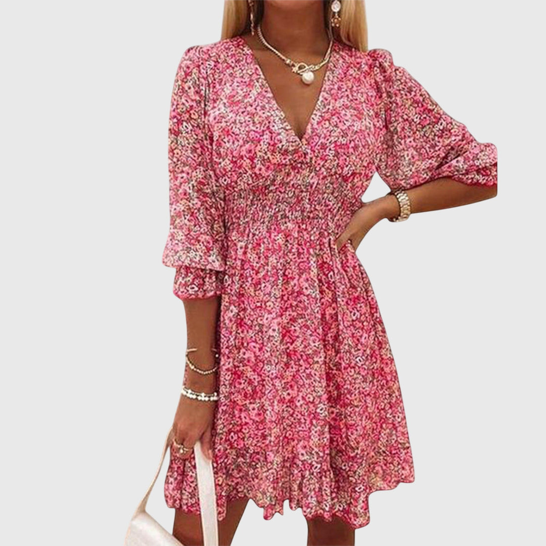 Elisa™ | Robe à Manches Bouffantes Florales