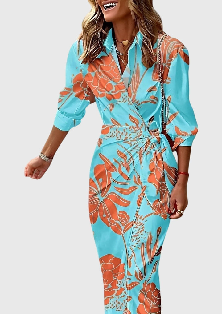 Everly™ | Robe Wrap Élégante avec Imprimé
