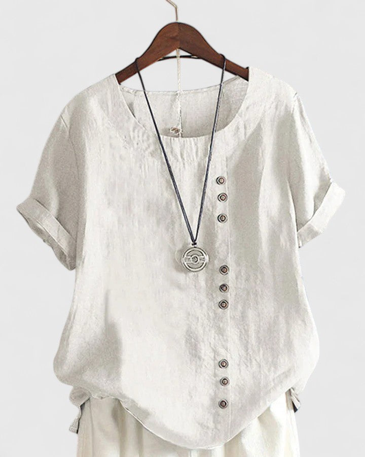 Elisavie | Blouse Confortable à Manches Courtes