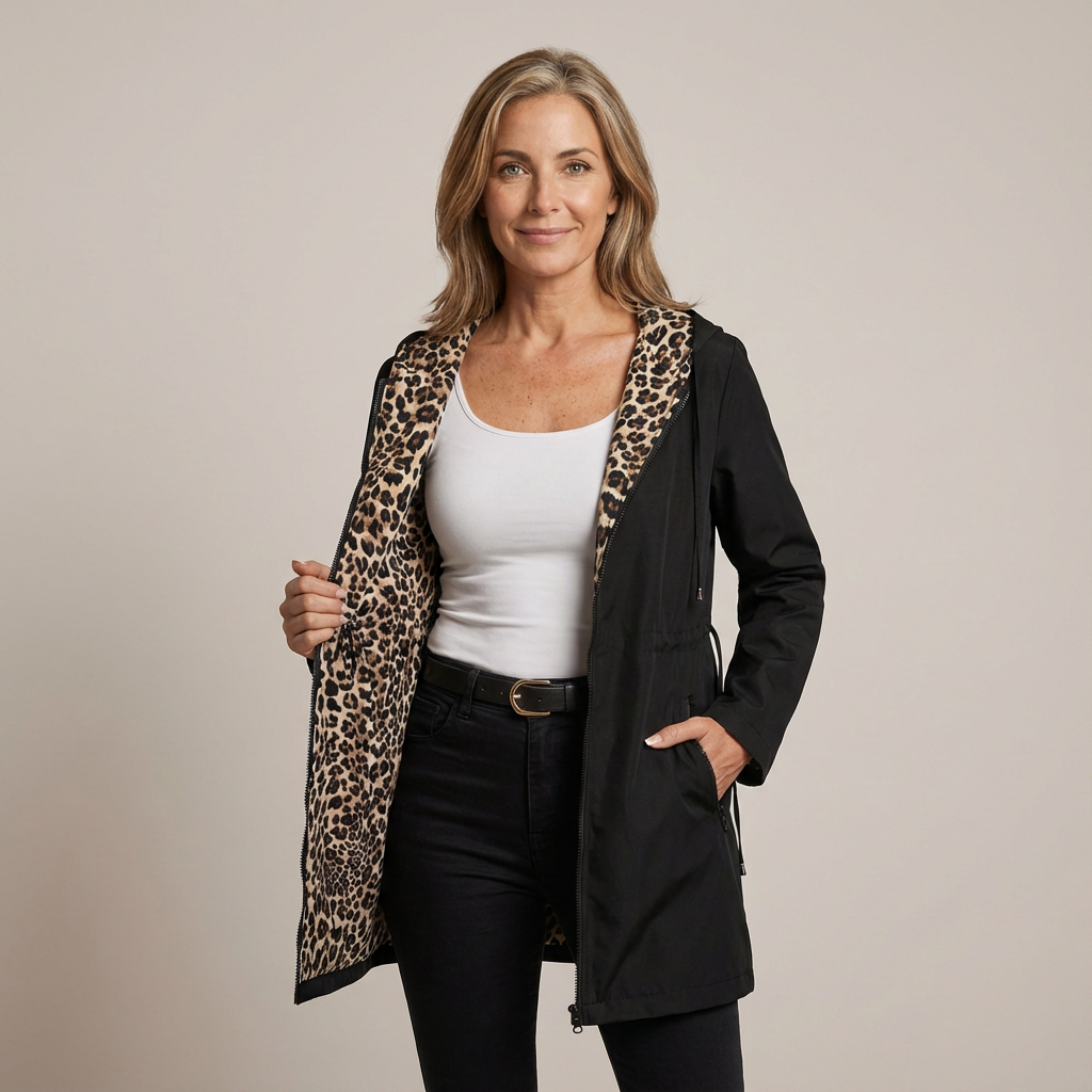 Manteau Réversible à Capuche