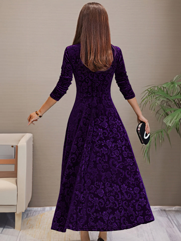 Denise | Robe d'Élégance en Velours de Fête