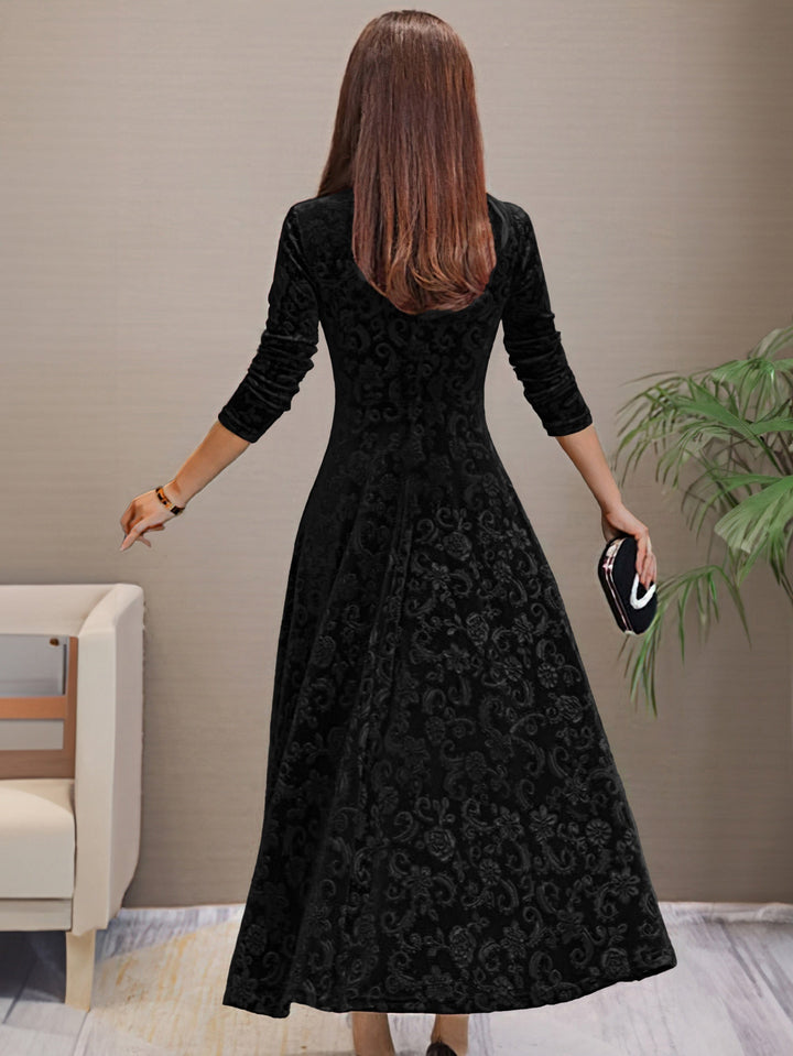 Denise | Robe d'Élégance en Velours de Fête