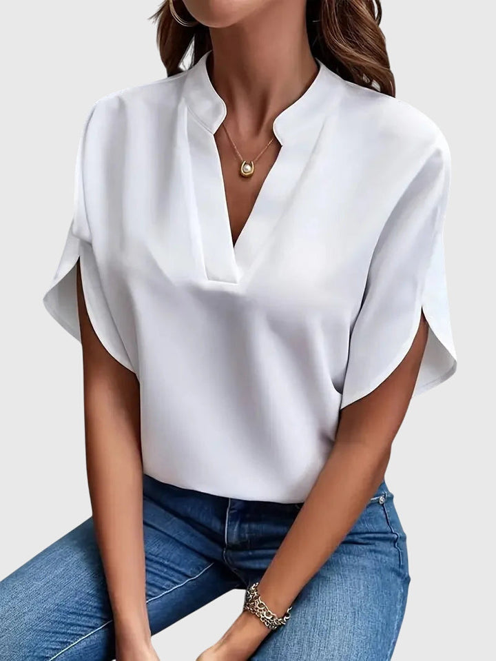 Beatrix™ | Chemise V-Neck Douce et Élégante