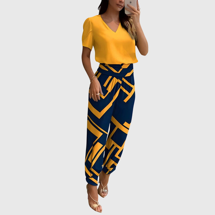 Jennifer™ | Ensemble Blouse et Pantalon Élégant