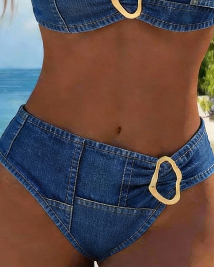 Patricia | Bikini à Bretelles en Métal Deux Pièces