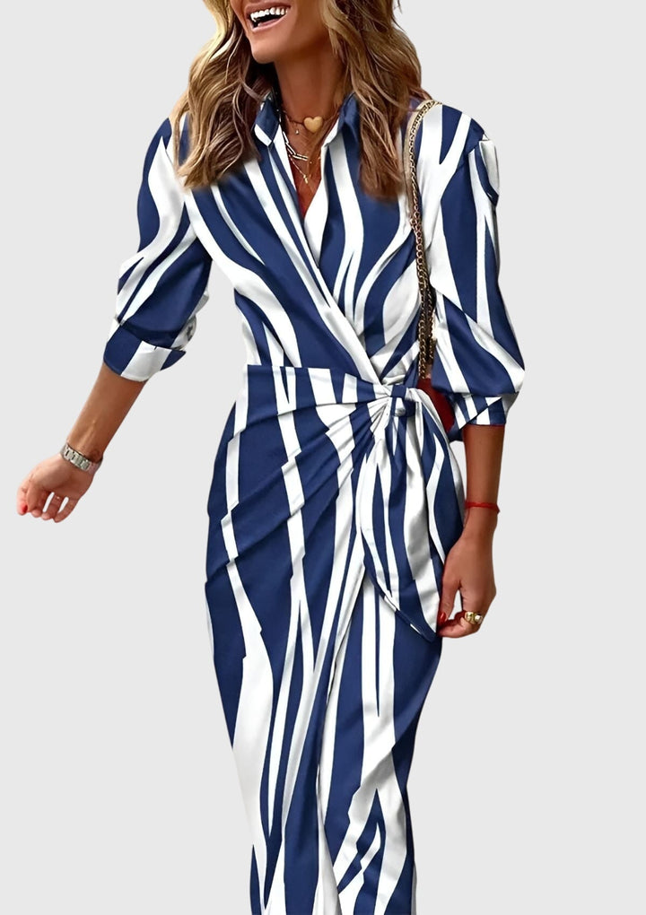 Everly™ | Robe Wrap Élégante avec Imprimé
