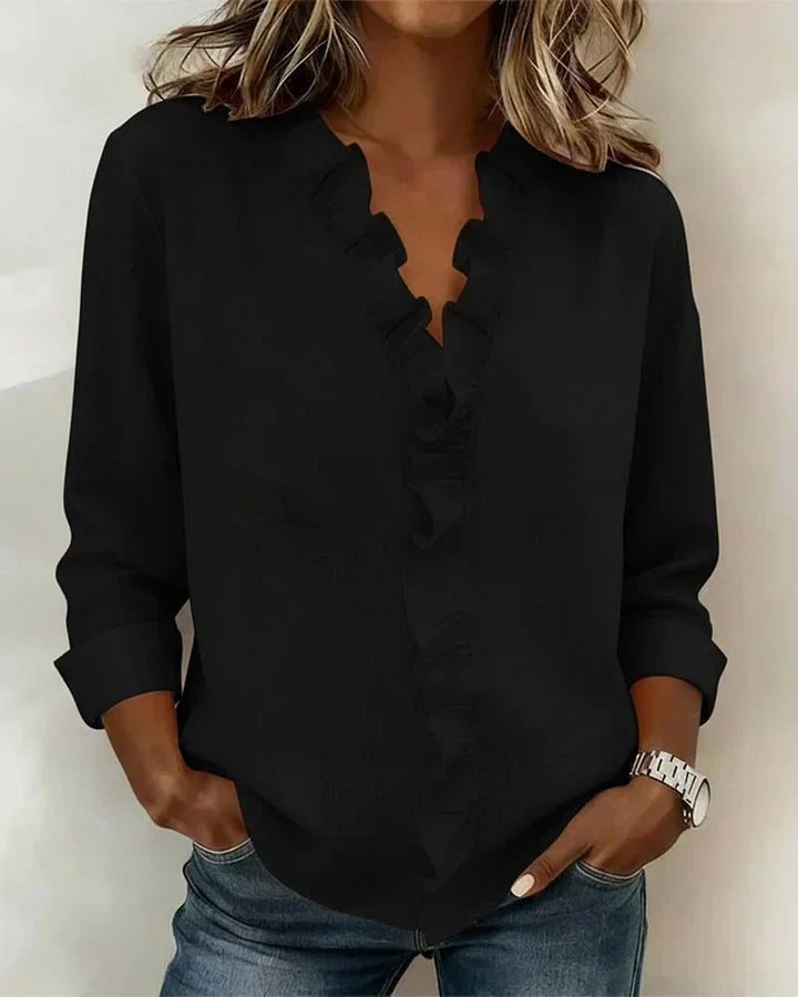 Indie | Blouse avec Volants et Manches Longues