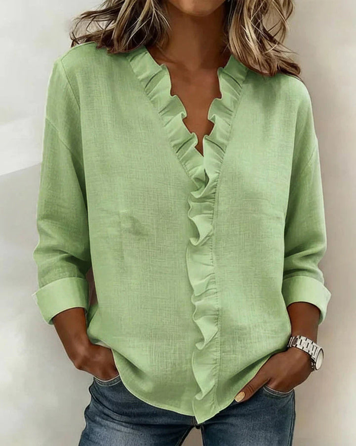 Indie | Blouse avec Volants et Manches Longues