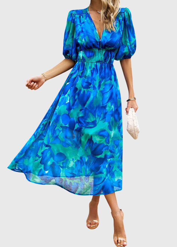 Merlin™ | Robe Midi Fleurie Flatteuse
