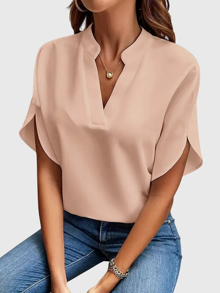Beatrix™ | Chemise V-Neck Douce et Élégante