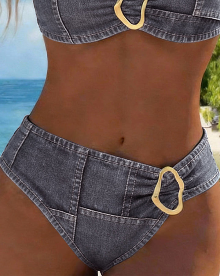Patricia | Bikini à Bretelles en Métal Deux Pièces