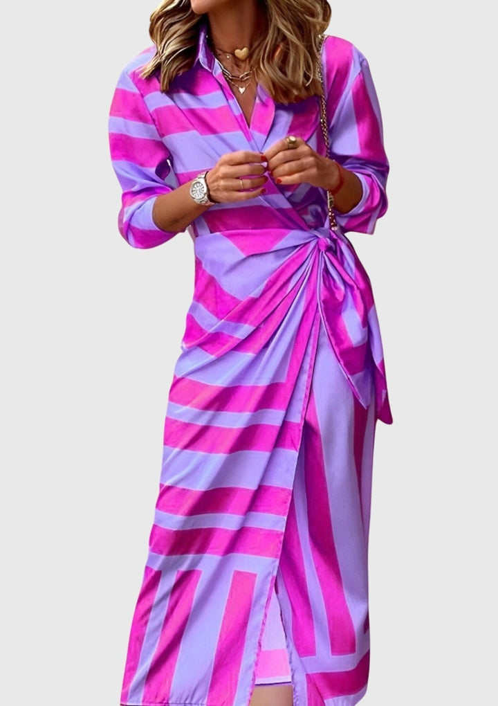 Everly™ | Robe Wrap Élégante avec Imprimé