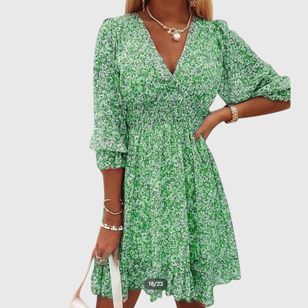 Elisa™ | Robe à Manches Bouffantes Florales